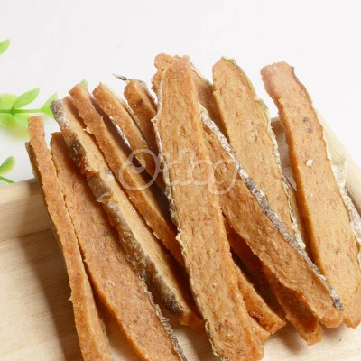 Salmon With Fish Skin Strip Dog Treats Pet Snacks Pet Training Treats Wholesale Dog Seafood Snacks Dry Dog Food Seafood Flavor